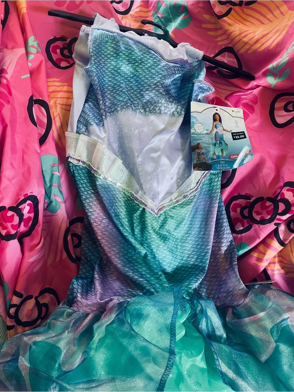 Disney Little Mermaid Ariel Light-Up Mermaid Costume Sz 7/8